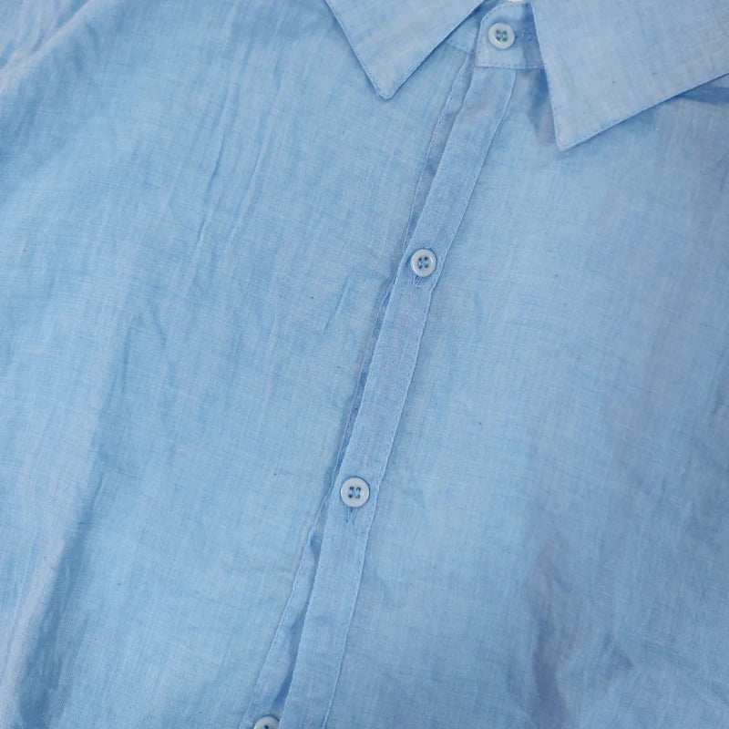 Men's Cotton Linen Short Sleeve Summer Shirt